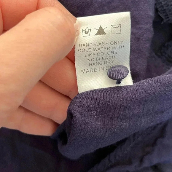 Dress Forum/ Navy blue midi dress/ Balloon sleeves/ Drop waist/Tiered/ Size US S - Picture 11 of 16